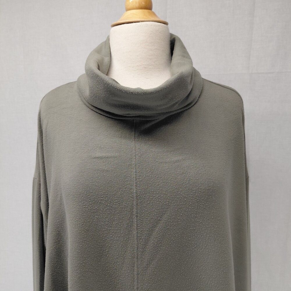 Athleta Oversized LS Moss Green Turtleneck Size XL - Picture 4 of 7